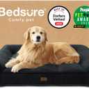 Bedsure SupportMax XL Plus Orthopedic Dog Beds Large Sized Dog - Extra Thick Supportive Dogs Couch with Waterproof Washable Cover, Jumbo Comfort Pet Sofa with Soft Sherpa & Nonskid Bottom, Black, 48"