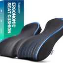 Ergonomic Seat Cushion for Office Chair  High-Density Memory Foam Support with U-Shaped Coccyx Cut-Out, Stable Comfort for Long Sitting, Enhanced Non-Slip Bottom & Washable Cover