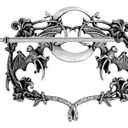 HAQUIL Crescent Moon Bat Hairpin Metal Bat Wings Hair Barrettes Vintage Gothic Hair Clip for Women