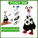 2 x 2026 World Cup Soccer Desk Goose Outfits, 7 Inch Desk Goose Outfits Felt Costume with Soccer, World Cup Decoration for Desktop Goose Statues, Gifts for Soccer Lovers (Dress+ Pennant)