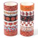 Sports Theme Washi Tape - Basketball Hoop Net Heart Bow Pattern Premium Acid Free Repositionable Adhesive Paper for Scrapbooking Gift Wrapping Journaling DIY Crafts Sports Fan Supplies