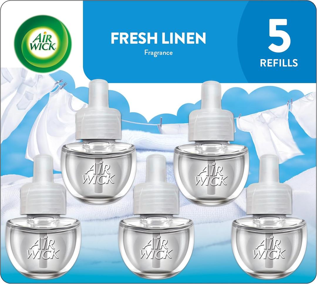 Air Wick Scented Oils 5 Refills, Fresh Linen