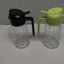 TrendPlain 16oz/470ml Glass Olive Oil Sprayer for Cooking  2 in 1 Olive Oil Dispenser Bottle for Kitchen Gadgets and Air Fryer Accessories, Salad, BBQ - Black & Green