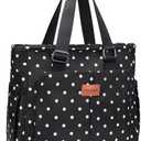 Lunch Bag Lunch Box Women - Large Tote Lunch Bags Men Women: Leakproof Insulated Lunch Cooler Bag for Adults 14L, White Dots