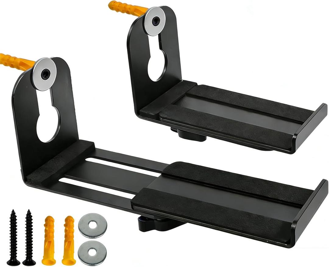 Soundbar Mount Compatible with Roku,Depth Adjustable 3.4"-5.8",Carbon Steel Wall Mount and Anti-Drop Soundbar Mount Under TV for Sony, JBL, LG, Samsung, Roku, Vizio, Bose