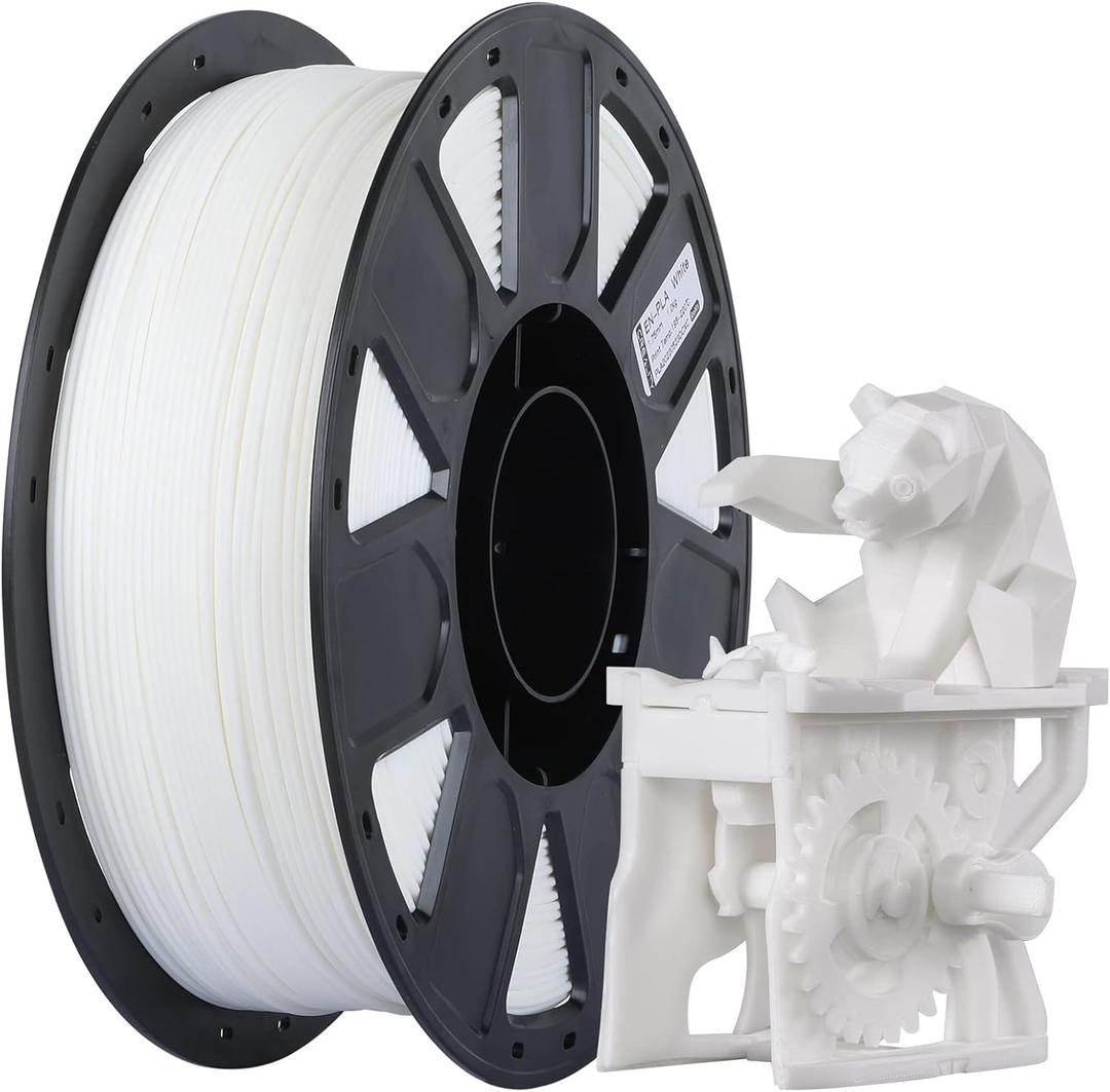 Creality 3D Printer Filament, 3D Printing Filament Tougher and Stronger, Accuracy +/- 0.02mm, 1kg, White