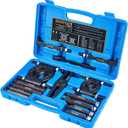 Bearing Puller and Splitter Kit, Separator and Puller Set, Pinion Bearing Puller and Wheel Removal Tool, 5 Ton Capacity Bearing Separator with 2 and 3 Bearing Separator Jaws, 14Pcs (Blue)