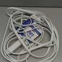 DEWENWILS 3 Outlet Extension Cord with Flat Plug, 25 FT 16/3 Awg Grounded Power Cable for Indoor Use, SPT-3 Cord, White, ETL Listed, 1 Pack