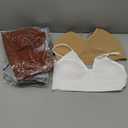 BQTQ 6 Pcs V Neck Bralettes for Women Padded Bralette with Straps Seamless Bra, M