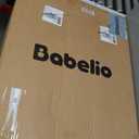 Babelio Baby Gate for Doorways and Stairs, 26-31" Pet Gate with Wide Walk Thru Door and Lock Indicator, No Drill Pressure Mounted Safety Gate with Double Lock and Self-Closing, White