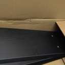 2-Tier Dual Monitor Riser with 6-Port Hub 39.4" Extra Wide Solid Wood Plywood Desk Stand for Dual Monitors, 30w Fast Charging USB C/A Ports, Heavy Duty Desk Organizer, Black Wood Grain Finish