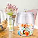 Nuogo 2.5 Gallon/320 oz Large Candy & Cookie Jar with Lid Plastic Apothecary Jars Large Food Storage Container Unbreakable Kitchen Storage for Cookie, Candy, Snack and Dried Foods DIY Gift