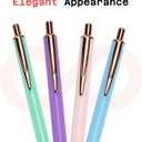 4 x Sooez Luxury Ballpoint Pens 1.0mm, 4Pcs Stylish Ballpoint Pens Cute Fancy Pens Gifts,Teacher Deals, Stainless Steel Metal Pen Retractable,office Supplies, School Supplies, Classroom Prizes (Black)