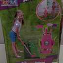 ToyVelt Toddler Golf Set - Kids Golf Clubs with 6 Balls, 4 Golf Sticks, 2 Practice Holes and a Putting Mat - Promotes Physical & Mental Development (Pink)