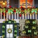 12 Pcs Green Christmas Tree Bows, 5 Inch Red Green Dots Bow for Christmas Tree Topper, Ornaments for Tree Home Coquette Room Birthday Party Front Door Wedding Holiday Decor