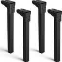 4 Pack 12" Folding Table Legs, Heavy Duty Metal Furniture Legs 12" Adjustable Replacement Desk Legs Furniture Feet for Camping Table, Computer Desk, Sofa