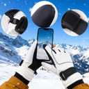 Pistha Winter Gloves Men Waterproof Gloves Thermal Ski Snow Gloves with Screen Touching for Cold Weather Outdoor Sports Work, L