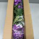Artificial Geranium Fake Flowers for Outdoors Decoration, 6 Bundles Silk Geraniums Flower UV Resistant Look Real Faux Plants for Outside Planter Front Door Garden Patio Balcony Yard Home, Purple