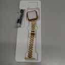 QUNDAXI Slim Metal Watch Band for Apple Watch 38/40/41mm Women's Strap