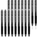 Vanstek 18 Black Retractable Erasable Gel Pens Clicker, Fine Point(0.7), Make Mistakes Disappear, Premium Comfort Grip, Black Ink for Planners, Note Taking and Crossword Puzzles