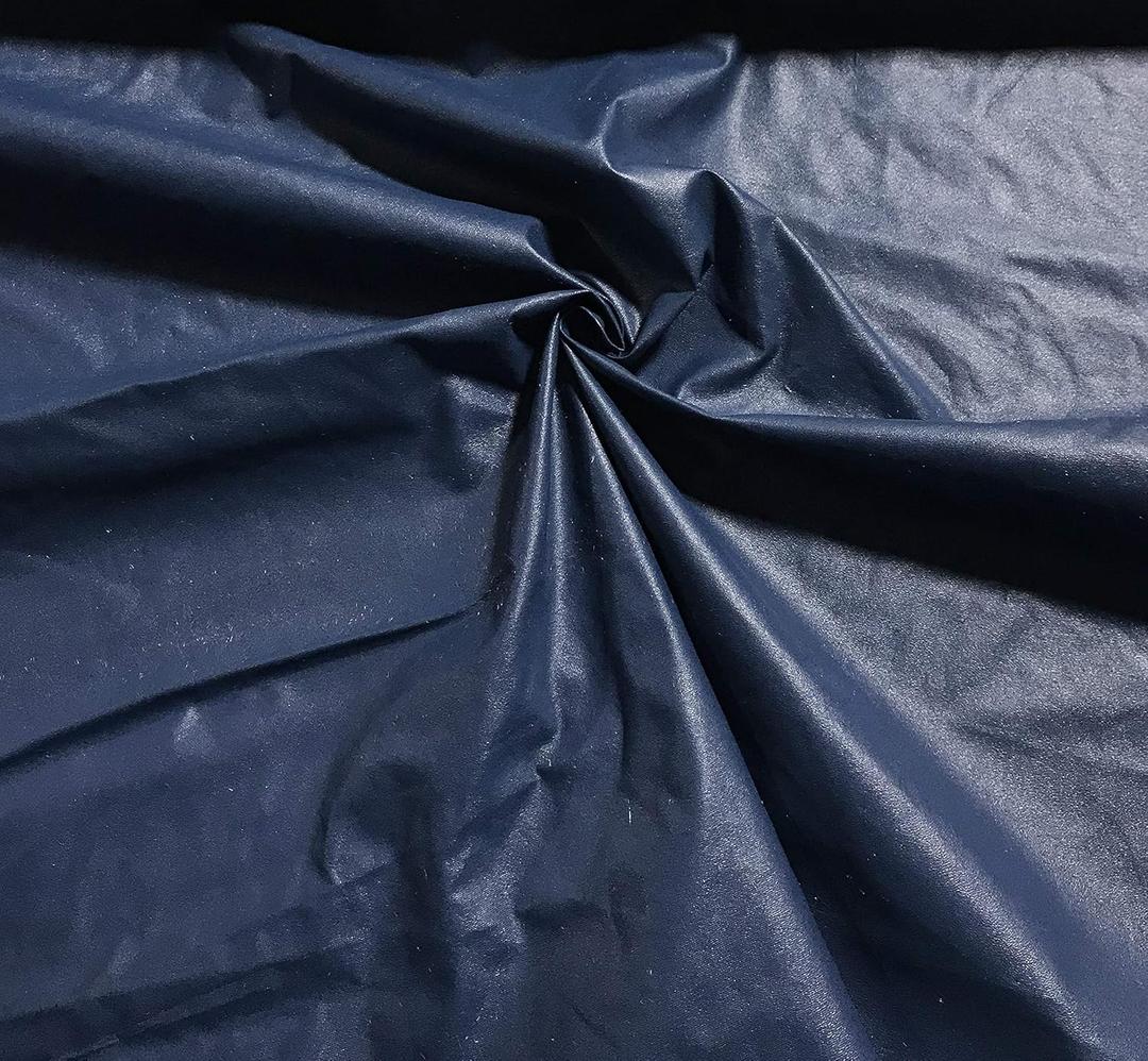 Steel Blue - Faux Leather Fabric (By the Yard (54 inches wide))