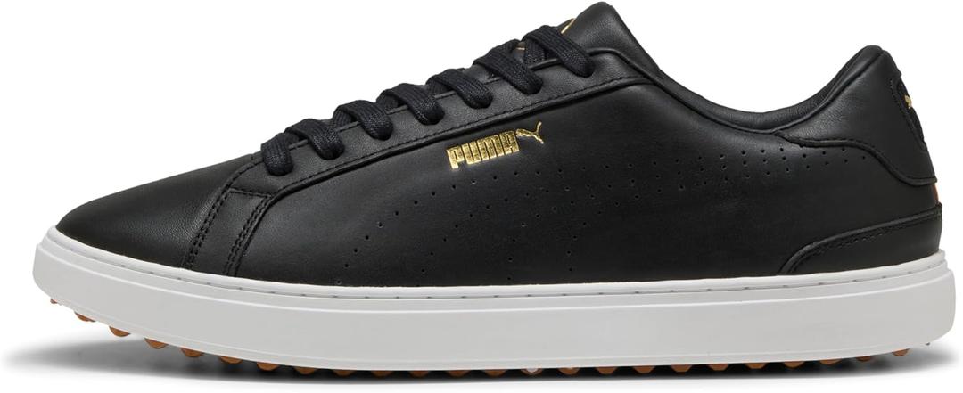 PUMA Men's Classic G Golf Shoes (9, Black/White)
