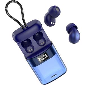 2026 Sleep Earbuds Bluetooth 6.0 in Ear, Small Earplugs for Side Sleepers, 48H Playtime Sleep Earphones with Sleep Mode, Personal Alarm, Mini Sleep Headphones with Sleep Monitor and APP, Blue