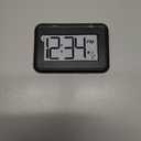 La Crosse Technology W88631 Digital Atomic Black Wall Clock with Temperature (6.25 x 5.25 x 2.50)