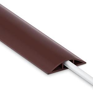 4FT Brown Cord Hider - Extension Cable Cover Power Cord Protector - Soft PVC Wire Covers - Cord Cavity: 0.47" (W) x 0.24" (H)