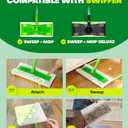 60 Count Dry Sweeping Cloths Refills for Swiffer Sweep + Mop, 4X Clean Power Sweeper Mop Pads to Clean Hair, Dirt, Dust, Disposable Unscented Dry Cloths Refills for Mopping Home, Bathroom, Kitchen