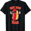 Funny Hot Dog Maker - Hot Dog Man T-Shirt. Size Medium