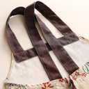 patdrea Blue Floral Linen Apron with Pocket,French Kitchen Garden Chef BBQ Aprons for Women and Men,Crisscross Back Straps (S-(29.5")