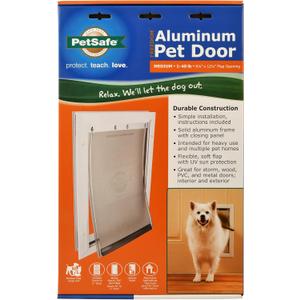 PetSafe Medium Freedom Aluminum Pet Door, Premium White