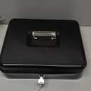 KYODOLED Locking Cash Box with Lock, Money Box with Cash Tray, Lock Safe Box with Key, Money Saving Organizer,11.81Lx 9.45Wx 3.54H Inches, Black XL Large