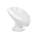 Small Soap Dish, Self Draining Bar Soap Holder for Bathroom Sink, Leaf Shaped Drainage Ceramic with Marble-Pattern Finish, Decorative Soap Dish, No Suction Cup, ANTIS'S HOME