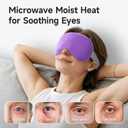 Umisleep Heated Eye Mask, Microwavable Moist Heat for Dry Eyes, MGD, Stye, Blepharitis and Chalazion, Warm Compress for Eyes, Weighted Eye Mask for Sinus Headache, Eye Heating Pad, Eye Warmer, Purple