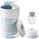 Towel Warmer for Bathroom, Upgrade 24L Capacity Silicone Foldable Towel Warmer Bucket with Timer, Remote Control & Auto Shut Off, Fits 3 Oversized 35X 70 Towels, Blanket, Bathrobes