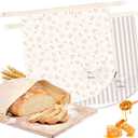 Bread Bags for Homemade Bread, Sourdough Bread Bags Baking Supplies, Beeswax Bread Bags for Sourdough, Reusable Beeswax Bread Bag Container Storage, Sourdough Starter Kit, Sour Dough Starter Kits