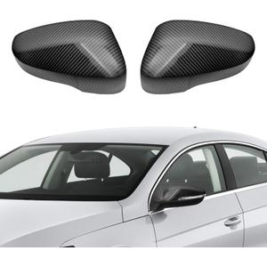 Rearview Mirror Cover Cap Compatible with VW Beetle 2012-2019, Jetta MK6 2011-2018Only for US Model with Turn Signal, Pair Side Door Mirror Housing Trim (Carbon Fiber)