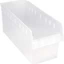 Quantum Storage Systems QSB808CL STORE-MAX Part Organizer Clear Bins 18" L x 9" W x 8" H 10 Pack