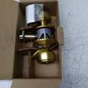 SCHLAGE F51A BWE 608 PLY Bowery Knob with Plymouth Trim Keyed Entry Lock, Satin Brass