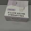 Collapsible Water Bottles Travel water bottle Sports Portable Sport Water Bottle Reusable Water Bottles comes with mountaineering Buckle 500ml silicone Water-proof camping water bottle (Dark blue+purple)