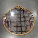 Vintage Round Gold Bow Mirror: 23.6" Antique Bathroom Vanity Mirrors with Metal Frame - Baroque Ornate for Entryway/Bedroom/Hallway/Mantle- Home Wall Decor for Living Room
