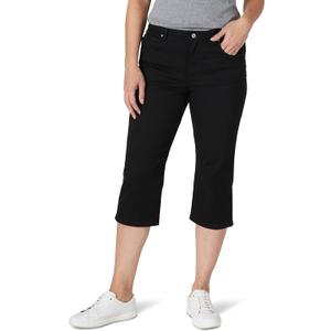 Lee Women's Relaxed Fit Capri Jean (Black, M)