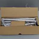 TANGWIN Silver Wrap Around Curtain Rods 48 to 90 In: Blackout Heavy Duty Adjustable Window Curtain Rod Room Darkening,1 Inch Modern Industrial Curved French Return Metal Drapery Rod Easy Install, Nickel