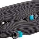 Gilmour 50' Black Flat Weeper Soaker Hose for Garden Beds, Drip Irrigation Outdoor Hose, Flexible Garden Hose for Vegetable Gardens, Flower Beds, Lawns, and Orchards