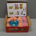 Funwee 2-in-1 Rolling Ball & Racing Car Ramp Toy for Toddlers, Race Track Hammer Lights Ball Drop, Interactive Montessori Learning Game Birthday Gift Idea for Kids 2 3 4 5+Year Old Girl Boy(Yellow)