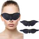 Moisture Chamber Glasses for Dry Eyes  Soft Silicone Sleep Goggles, Reusable & Lightweight Sleep Mask, Custom Fit for Comfort (Black)