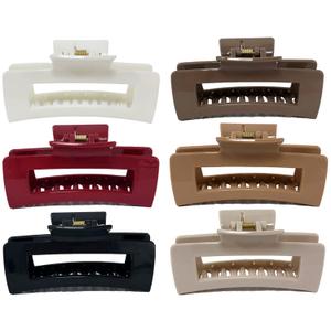 Hair Clips for Women 4.1 Inch Large Hair Claw Clips for Women Thin Thick Curly Hair,Big Rectangle Clips,Strong Hold Jaw Clips Hair Accessories for Women, Silicone