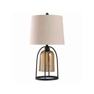 StyleCraft Malvern Industrial Table Lamp - Amber / Black 30.5 in x 16 in
